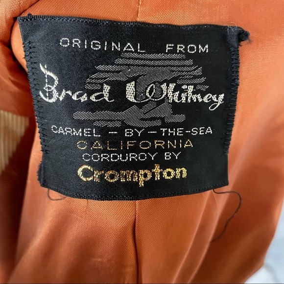 Vintage Brad Whitney Carmel Bu The Sea Corduroy by Crompton Blazer - Picture 11 of 15
